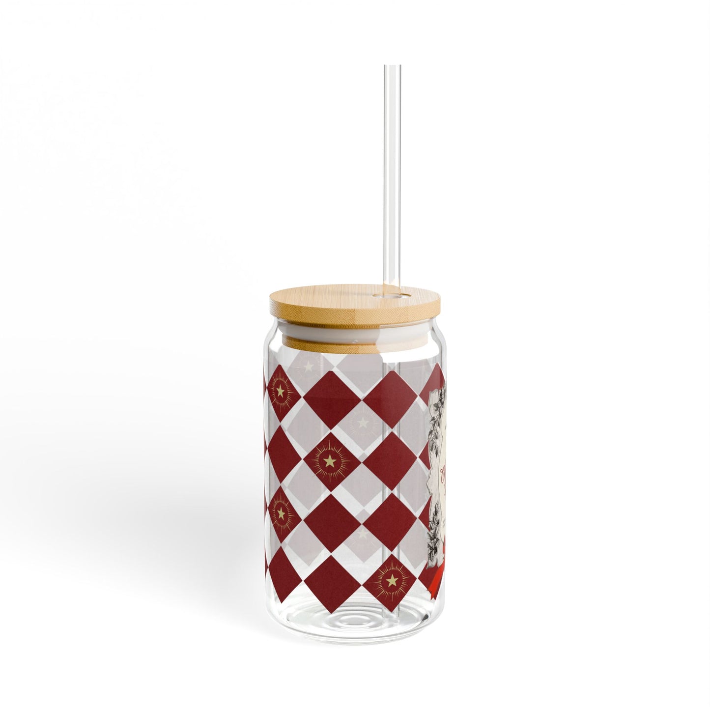 The Holly & Ivy Wreath Sipper Glass (Gift)